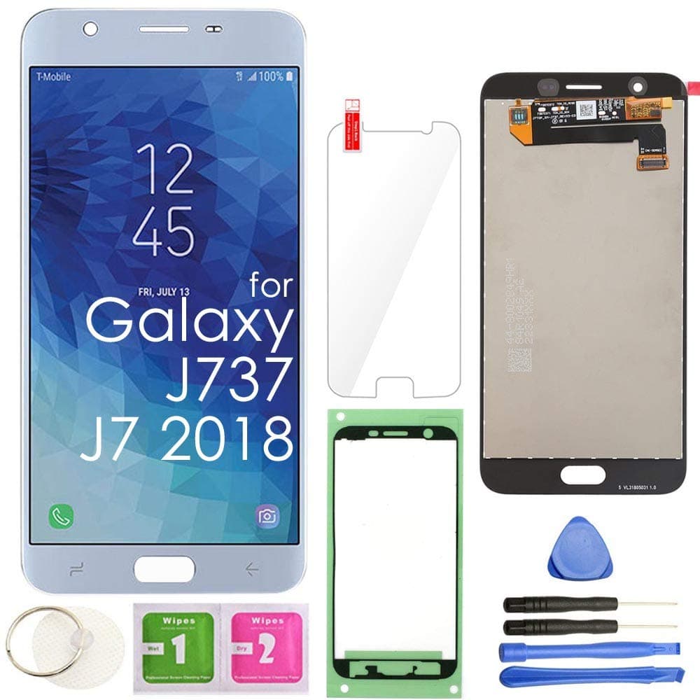 ALUKIKI LCD Screen Replacement Touch Display Digitizer Assembly (Blue) for Samsung Galaxy J7 2018 J737 SM-J737 J737A / J7 Refine J737P / J7 Crown S767VL /J7 Aero/ J7 V J737V / J7 Star J737T