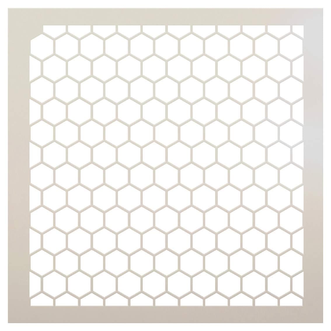 Honeycomb Stencil by StudioR12 | Country Repeating Pattern Stencil- 6 x 6-inch Reusable Mylar Template | Painting, Chalk, Mixed Media | Use for Journalingt, DIY Home Decor - STCL810_1