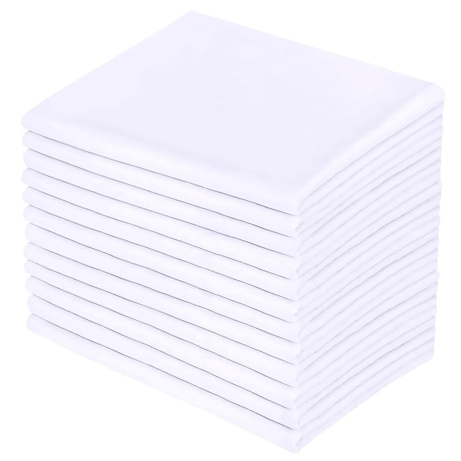 Premium Queen Size Pillowcases 12 Pack, White Standard, Soft Brushed 1800 Thread Count Microfiber, Allergies Free, Wrinkle Resistant, Tailoring Iron, 1 Dozen Bulk Pillowcases Set