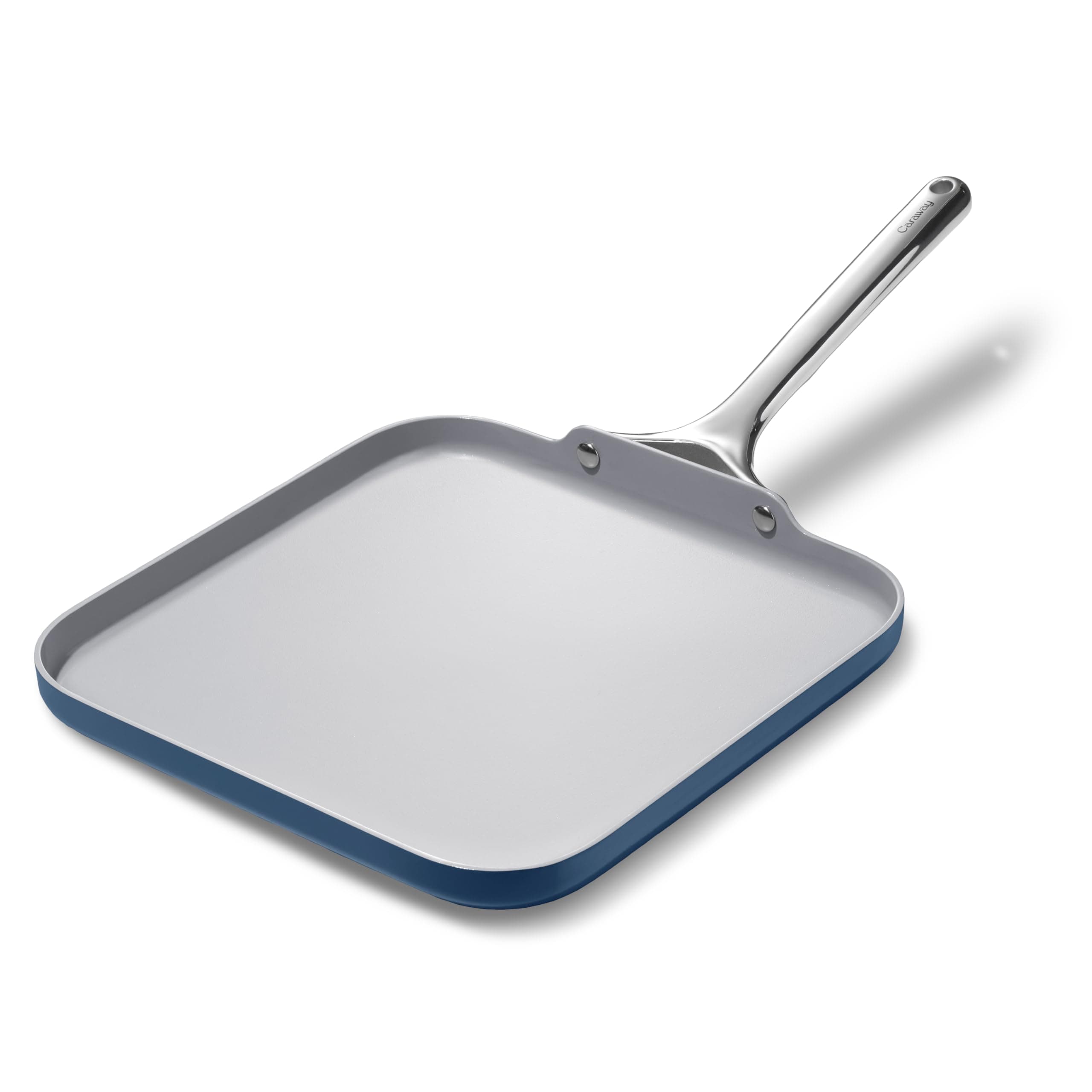 Square Griddle Pan - 11” Square Pan - Non-Stick Ceramic Coated - Non Toxic, PTFE & PFOA Free - Oven Safe & Compatible with All Stovetops - Navy