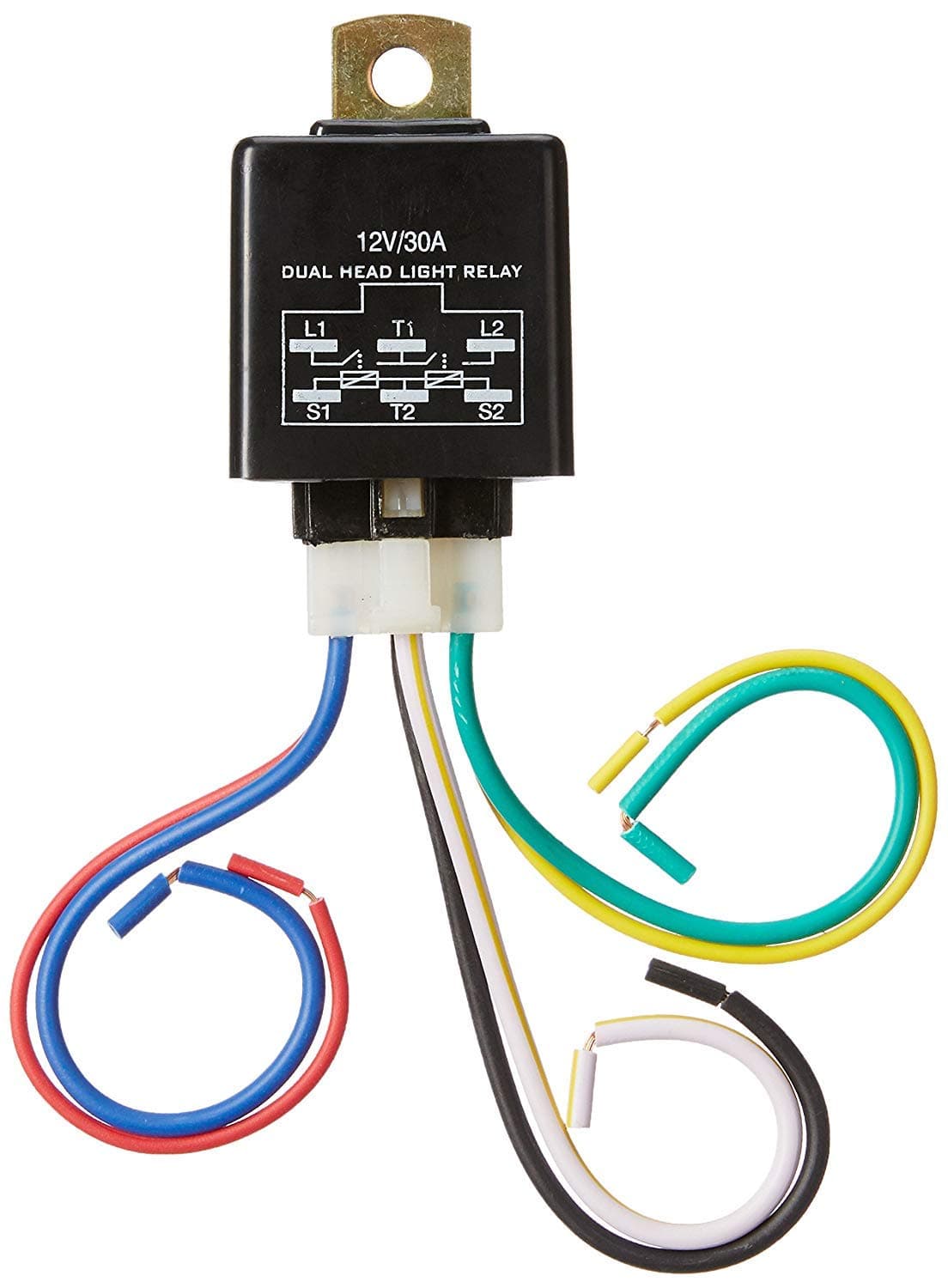 TD-2002 Dual Headlight Relay with Wire (12V), Applicable for 30A/40A