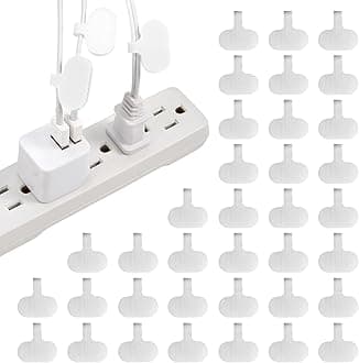 Cable Labels by Wrap-It Storage, Regular, White (36 Pack) - Write On Cord Labels, Wire Labels, Cable Tags and Wire Tags for Cable Management and Electronics, Computers. Great Stocking Stuffer