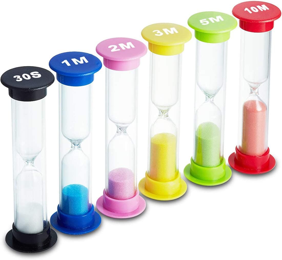 Sand Timer 30sec 1min 2mins 3mins 5mins 10mins Dual Protection Child Safety Hourglass Time Management Assistant Creative Gift Living Room Office Decoration