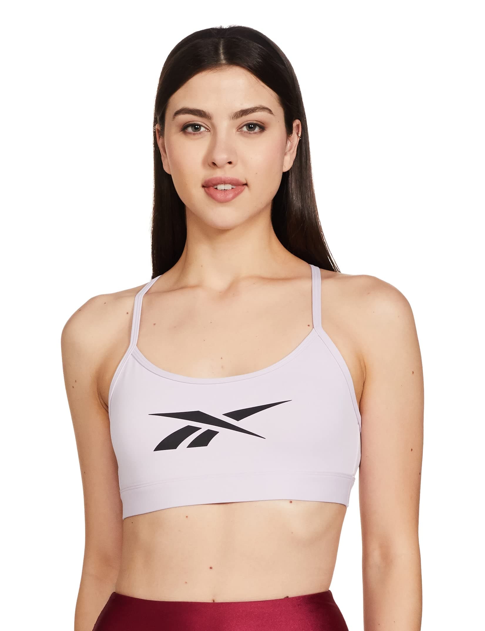 Reebok Women's Polyester Blend 85% REC.PES/15% EL-Interlock-Hydrophilic Finish/Anti Chlorine Classic Workout Full-Coverage Bra