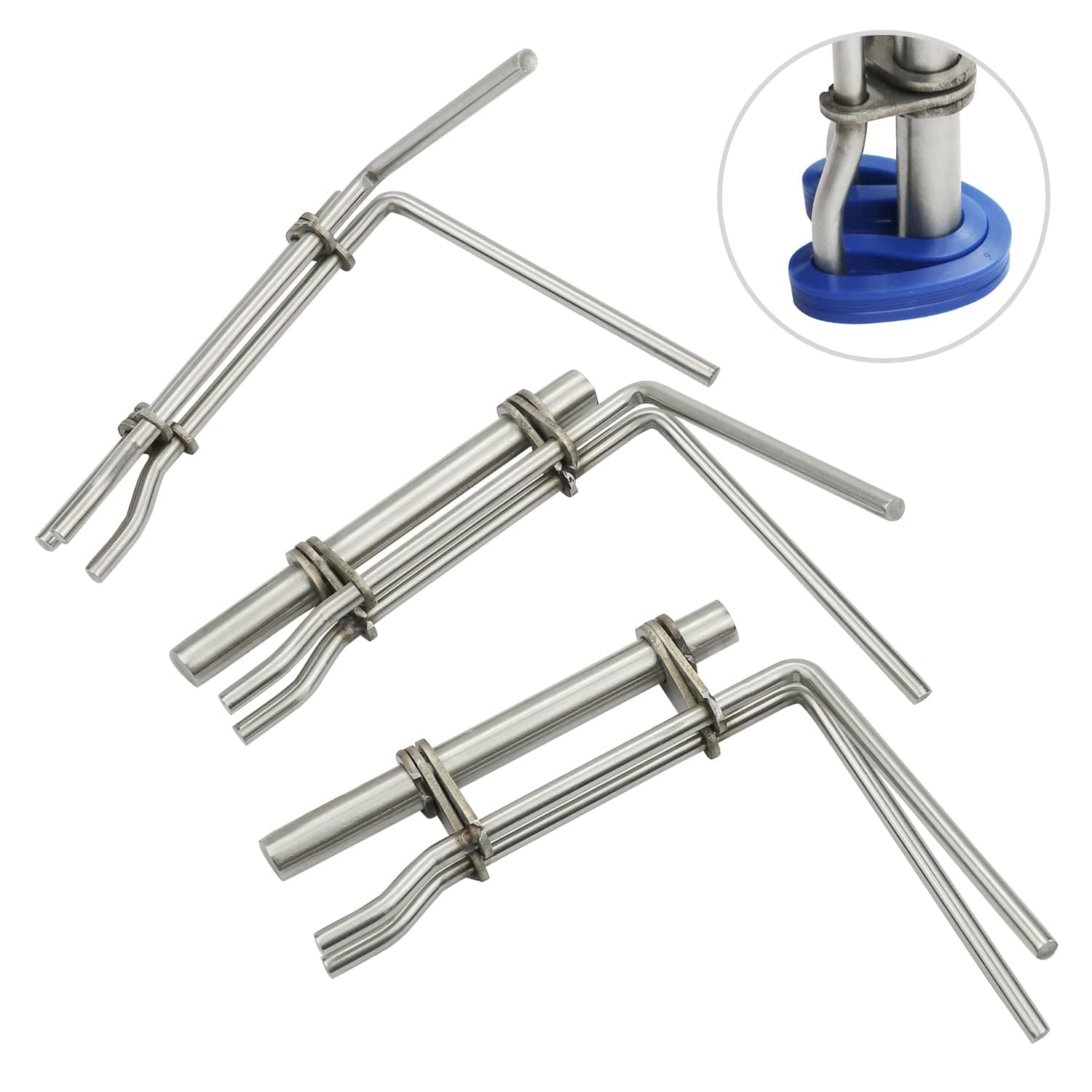 Hydraulic Cylinder Piston Rod Seal Installation Tool, for U-Cup Seal Installer - 3 PCS (S/M/L)