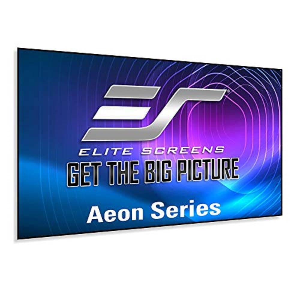 Elite Screens Aeon Series Projection Screen, Fixed Frame, 135" (343cm), White, Glossy, Aluminum, Wall Mount, Versatile Projection Method