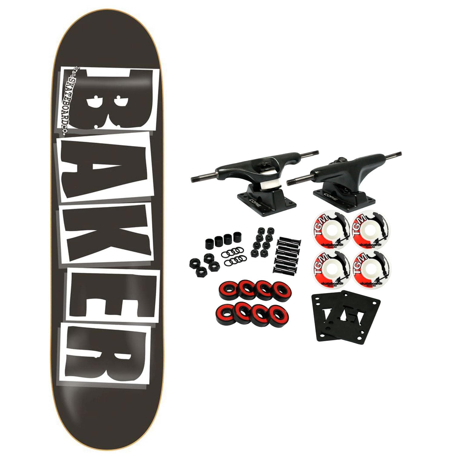 Baker Skateboard Complete Logo Black/White 8.25"