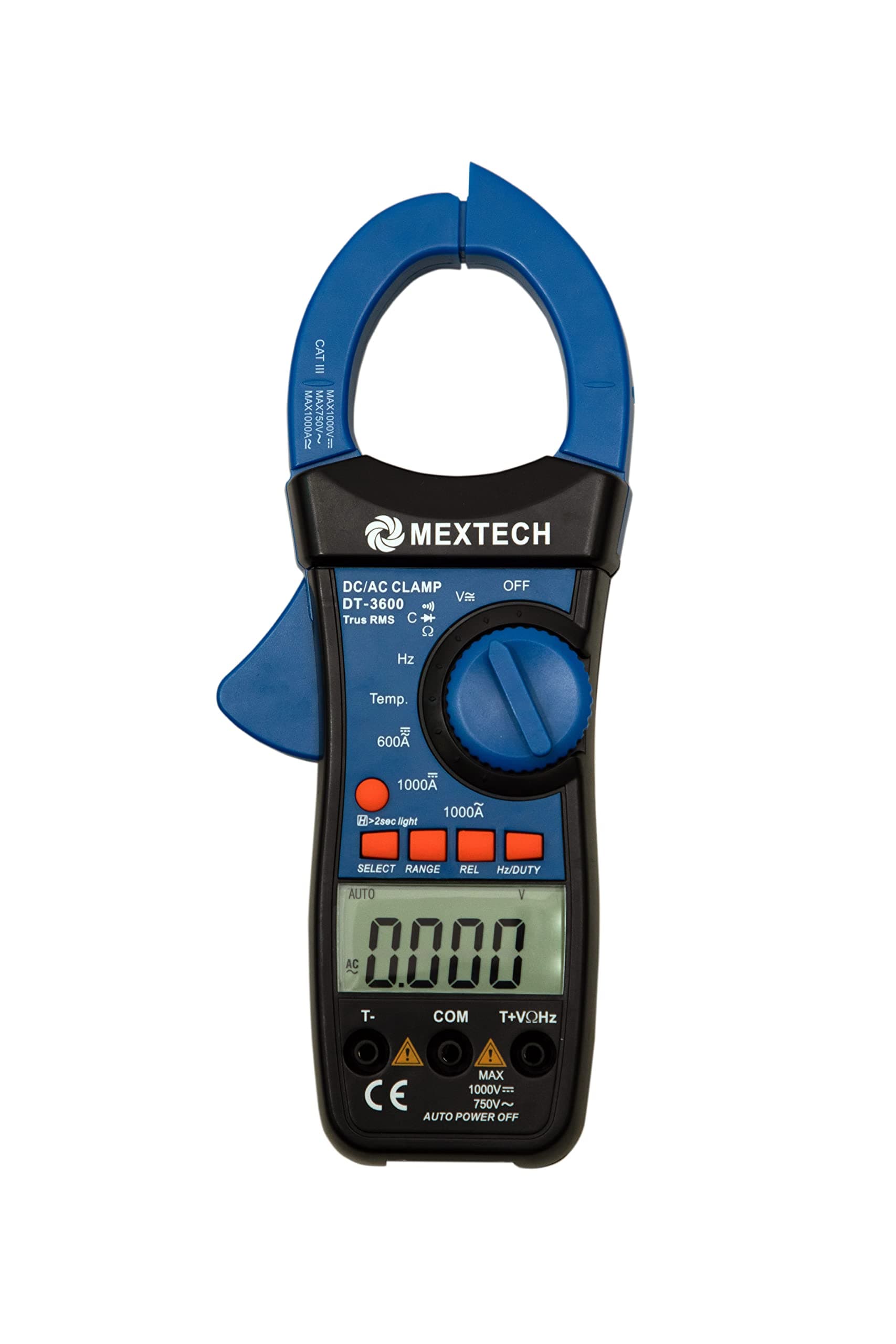 MEXTECH DT3600 True RMS 6000 Counts Dual Display AC/DC 1000A Clamp meter Jaw 51mm