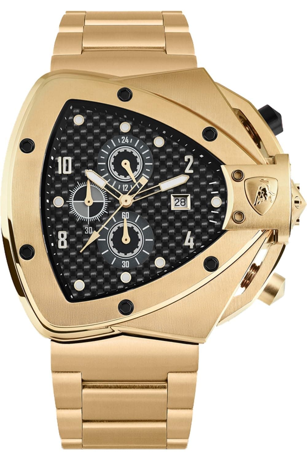 LamborghiniTonino Spyder Horizontal Men's Analog Display Quartz, Front Same Stainless Steel T20SH-B-B [Parallel Import]