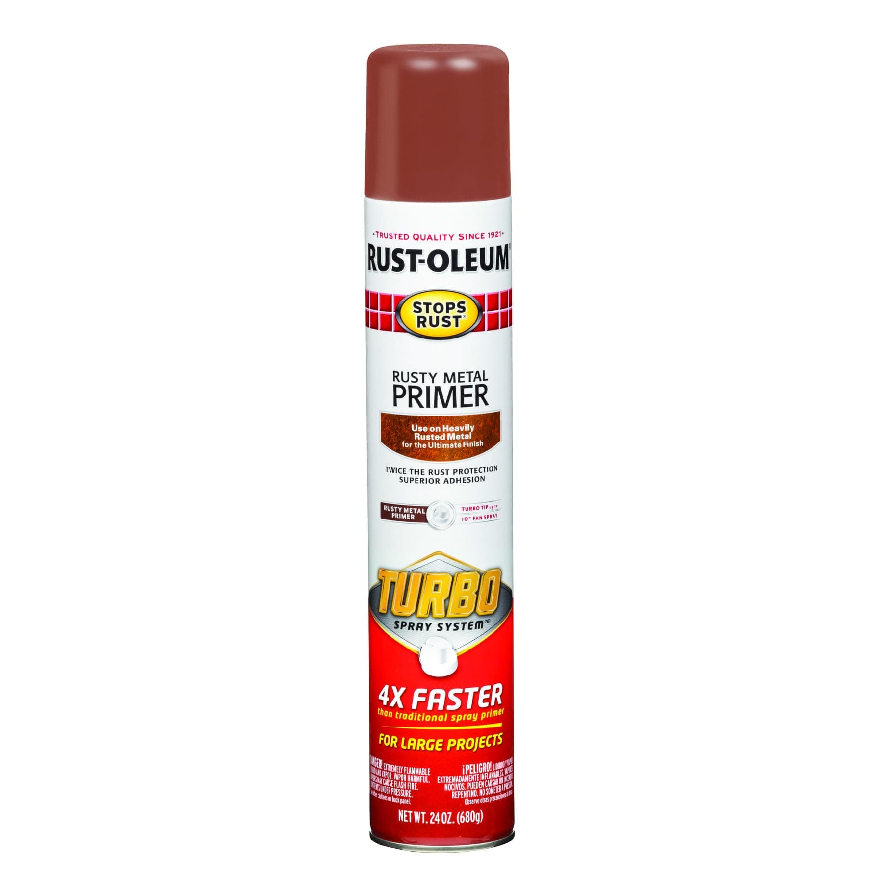 Rust-Oleum 353346 Stops Rust Turbo Rusty Metal Primer, Flat Red