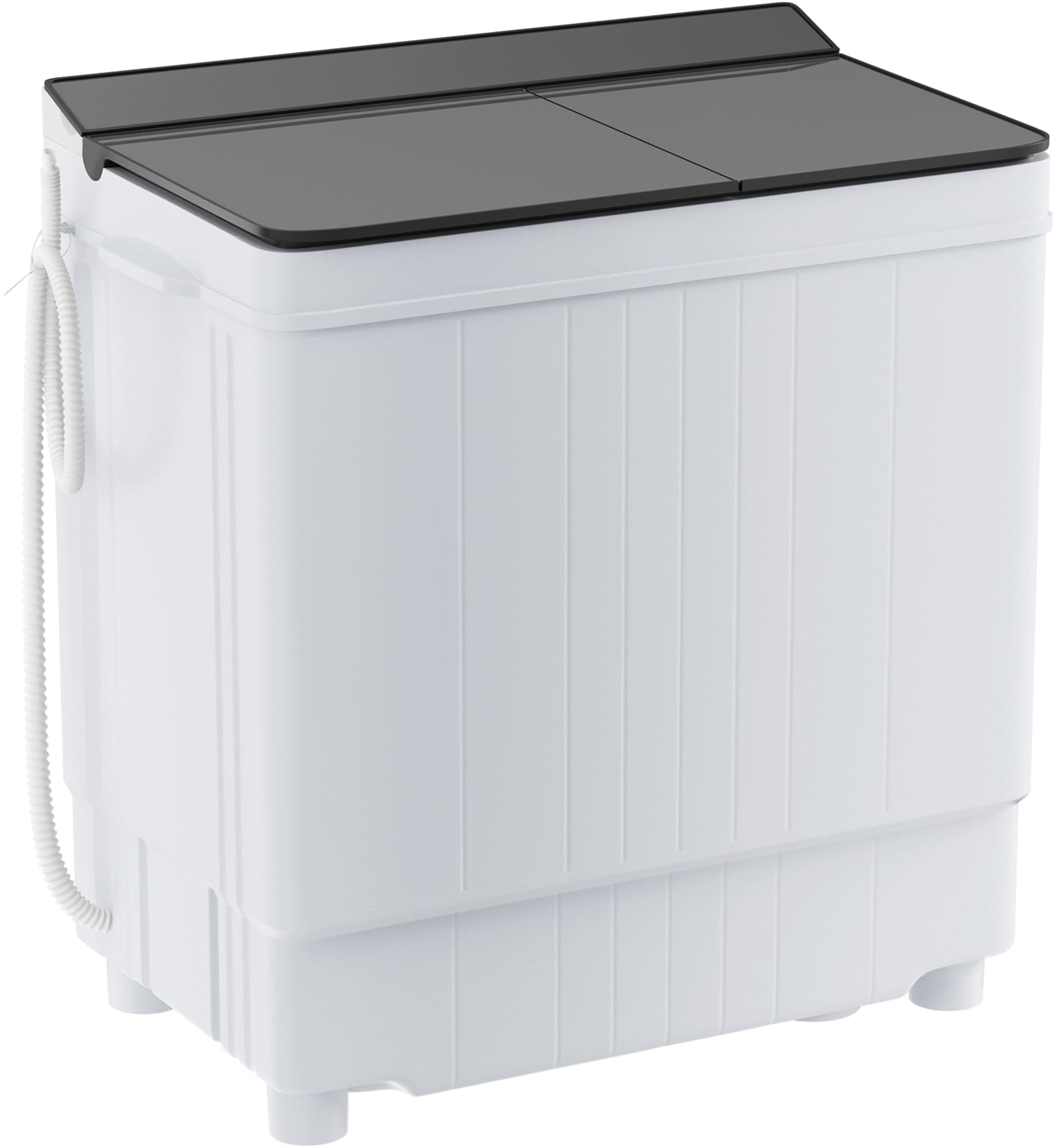 Elevon Portable Washing machine, 17.6lbs Mini Compact Laundry Washing Machine, Twin Tub 11lbs Washer & 6.6lbs Spinner, Clothes Washer Machine with Drain Pump for Apartment, Dormitory and RVs