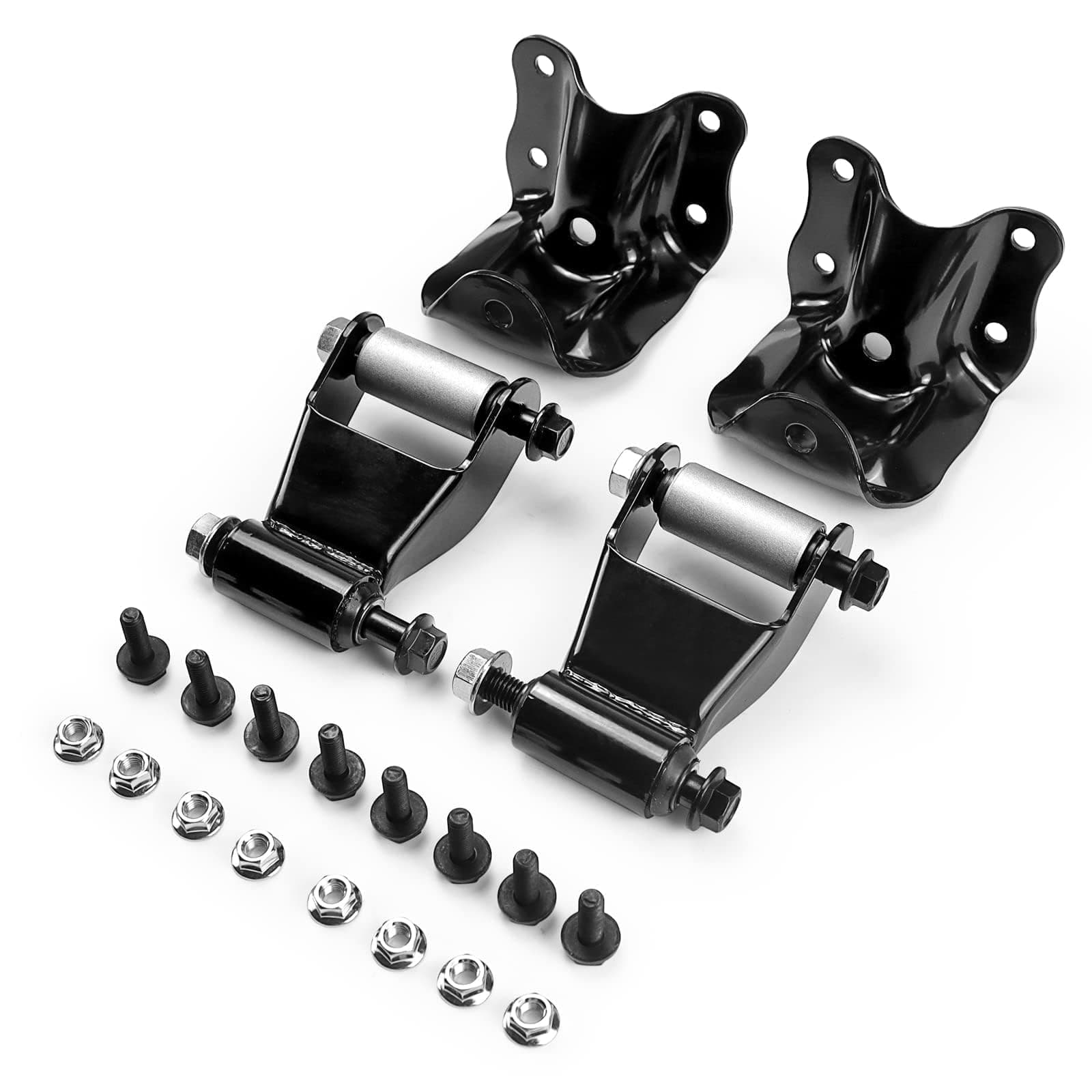 AIWGIW Rear Leaf Spring Shackle Hanger Bracket Kit Compatible with Ford Ranger 1986-2011, Mazda B2300/B3000/B400 1994-2010, Mazda B2500 1998-2001 Replaces 722-001 722-010