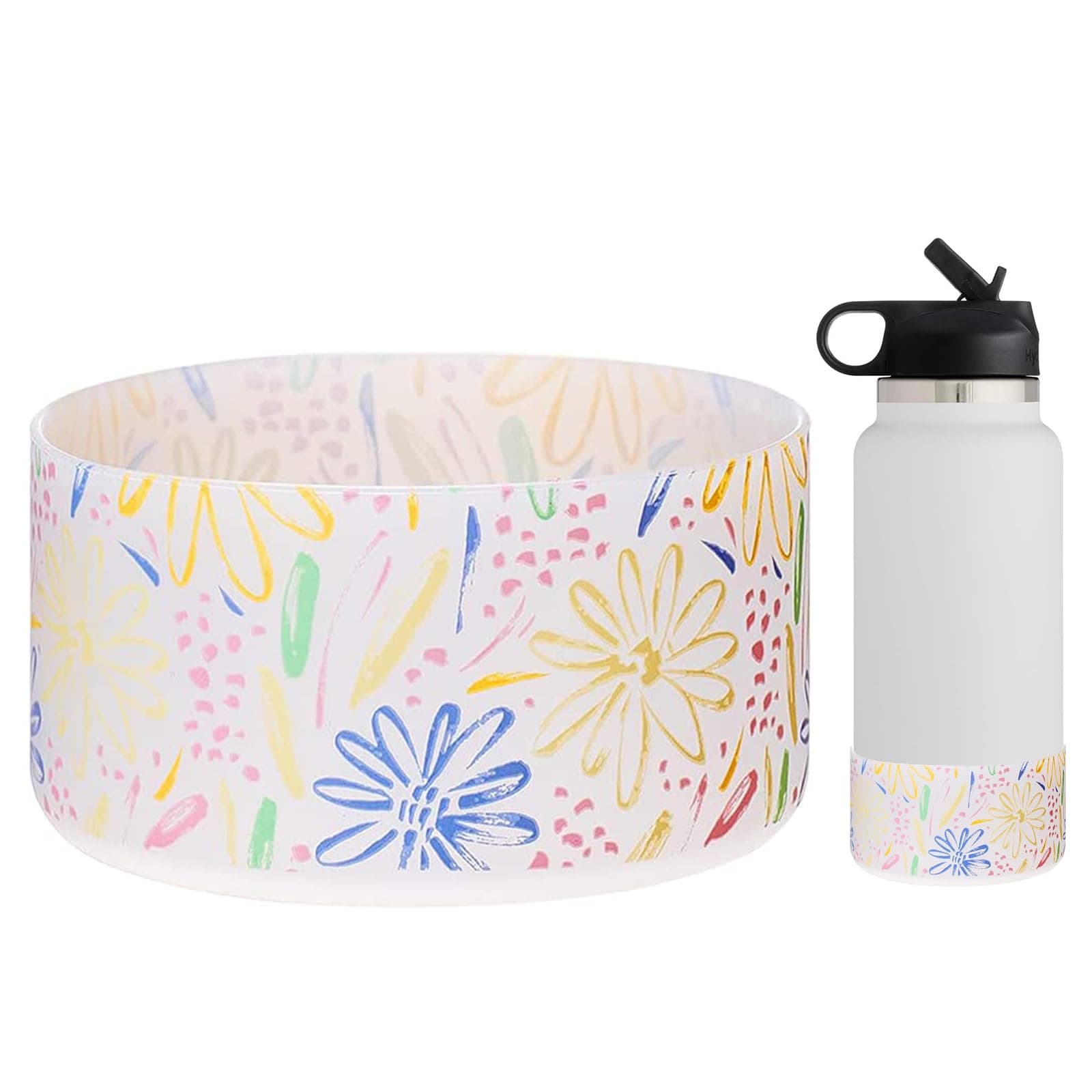 Protective Silicone Base Boot 12oz-24oz for Hydro Flask Wide Mouth/Standard Mouth, Anti-Slip Silicone Cover Bumper Compatible with Stanley Tumbler 40oz 30oz 20oz-2.83inch Bottom Diameter