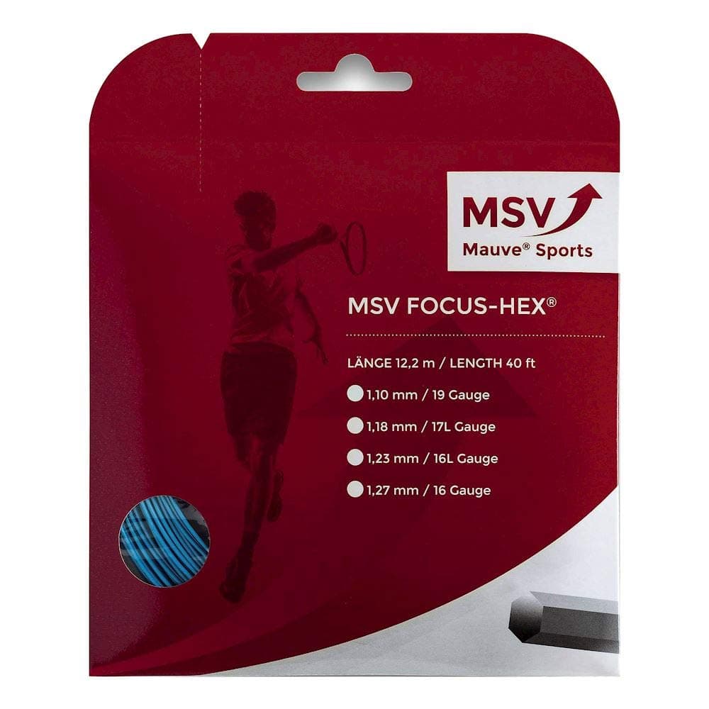 MSV Unisex's Focus-Hex String Set-Blue, 1.23 mm