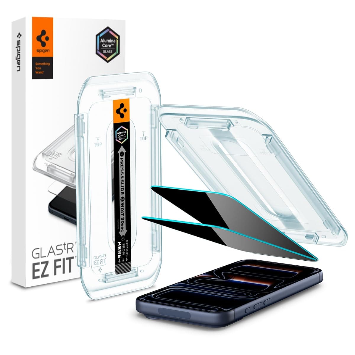 Spigen GLAStR EZ FIT [PRIVACY] Screen Protector for iPhone 17 PRO | iPhone 17 | iPhone 16 Pro Premium Tempered Glass with Auto Align technology - [2 PACK]