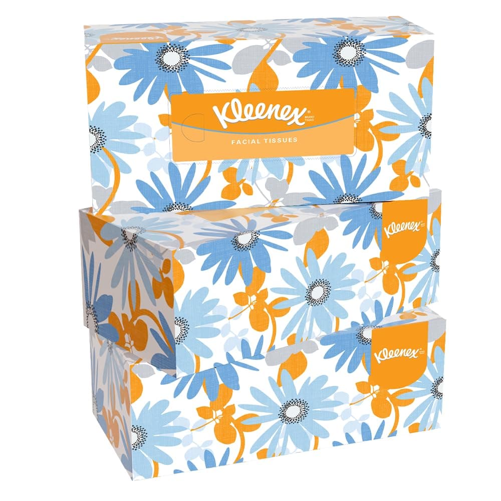 60038 2 ply Facial Tissue Flat Box, 200 Pulls, Pack of 3 (Total 600 Sheets)