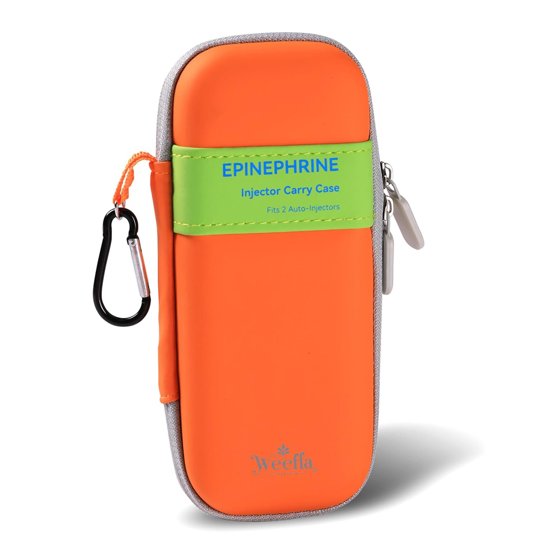 Empty Hard-Shell Carry Case for EpiPen, Ultra Slim Holder for 2 Epi Pen Auto-Injectors, High-Visibility, Splash Resistant, Compact Travel Size for First Responder & Allergy Sufferer (GR)