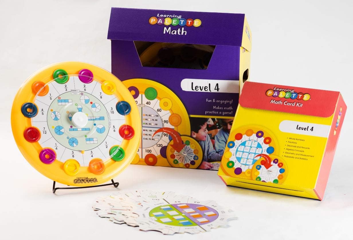 LEARNING WRAP-UPS SELF-CORRECTING 4th Grade Math Learning Palette 1 Base Center Kit
