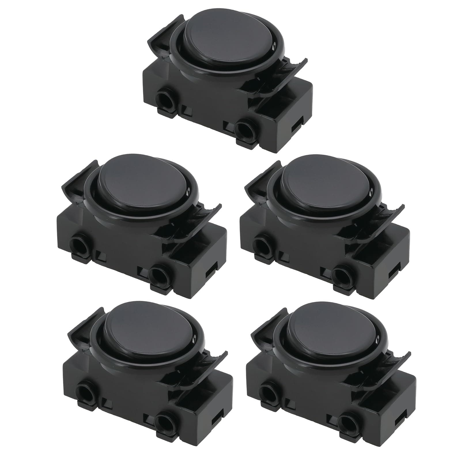 Create idea5 Sets OJ-336 2A 250V Recessed Rocker Switch Button Switch Suitable for Replacement Switch for Under-Unit Kitchen Lights Black