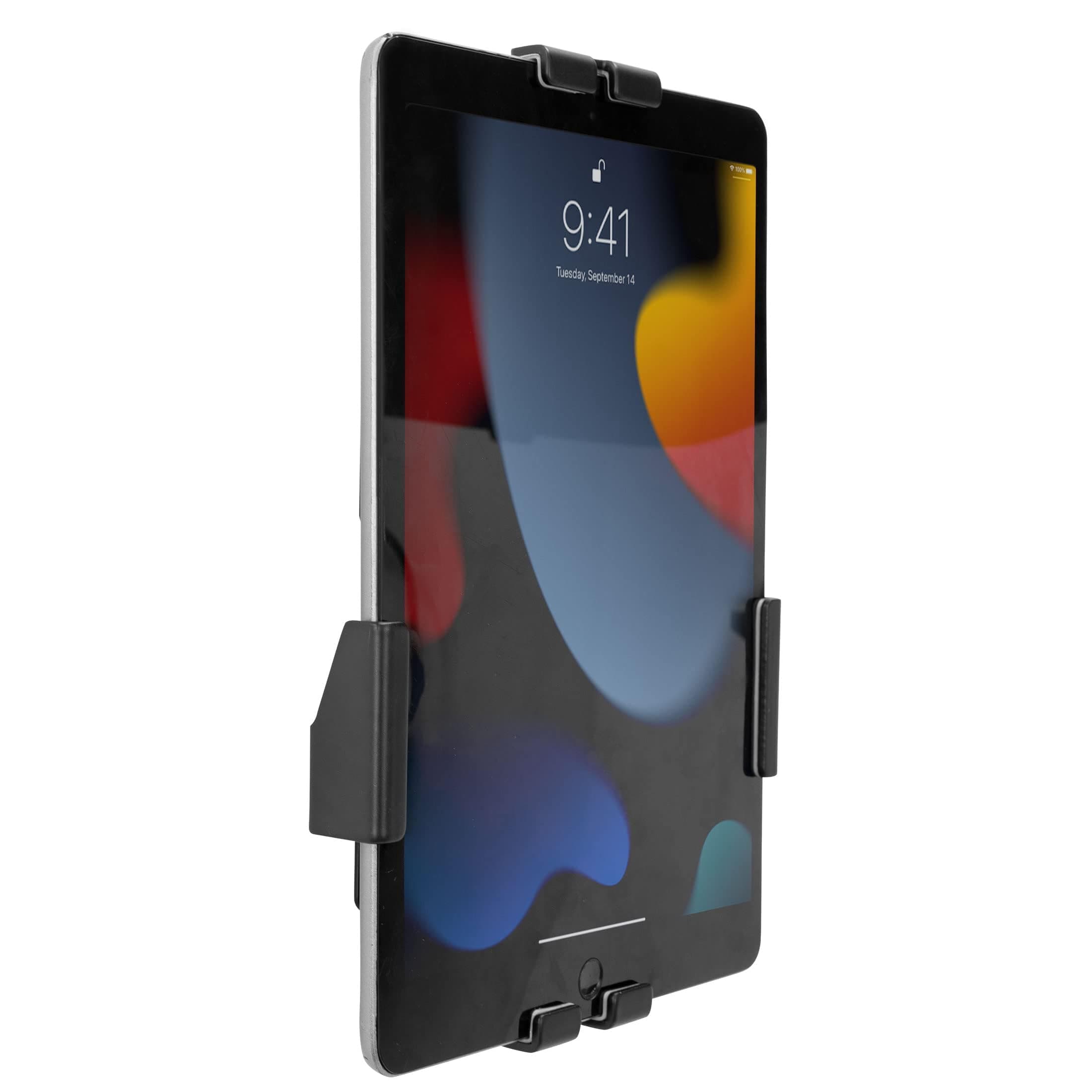 Anti-Theft Tablet Wall Mount | Lockable, Adjustable Clamps for Tablets 7.9–11 Inches, Full Motion Tilt, Swivel, Rotation, VESA 75x75, Perfect for Retail, Office, Hotels, Black