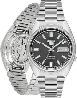 SEIKO Automatic Watch for Men 5-7S Collection - with Day/Date Calendar, Luminous Hands, Stainless Steel Case & Bracelet