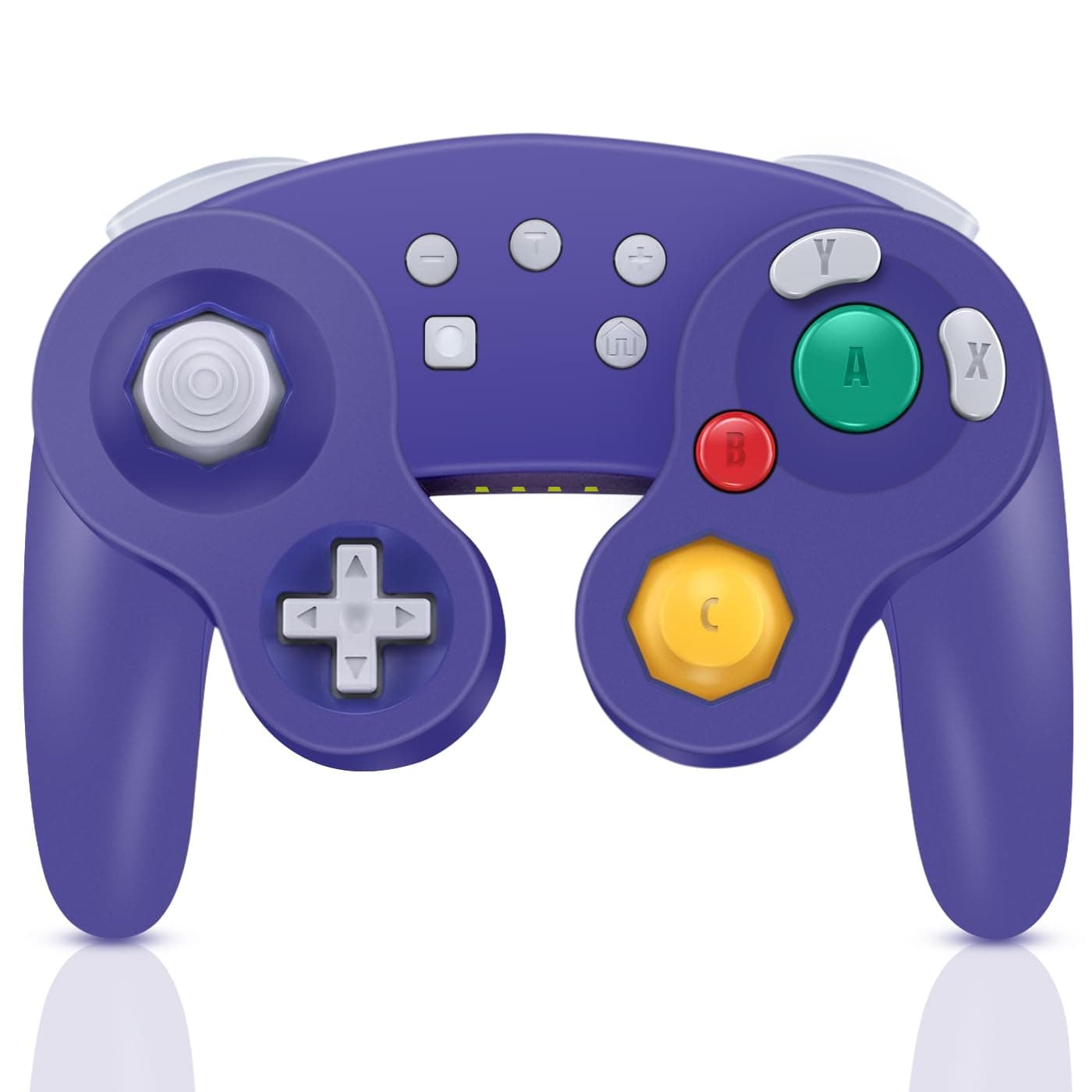 ADHJIE Gamecube Controller for Switch Nintendo,Wireless Gamecube Switch Pro Controller for Nintendo Switch/PC/Steam,6-Axis Gyro Motion,One-Button Wake Up & Screenshot Function, Purple