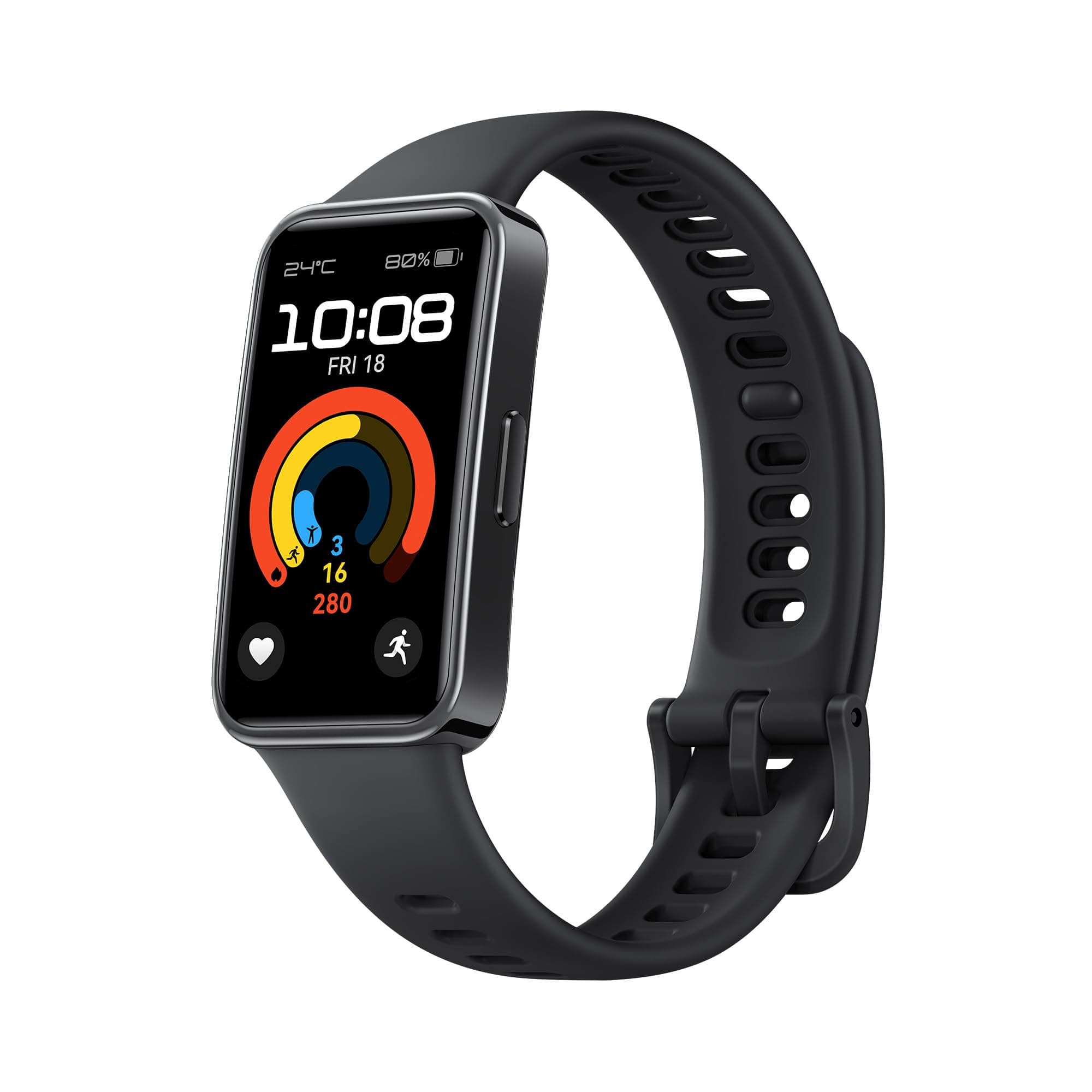 Band 9, Bluetooth, iOS & Android, Up to 14 Days Battery Life, Comfortable Wear, TruSleep 4.0, Scientific Sleep Tracking, 100 Training Modes, Smartband, Starry Black Fluoroelastomer Strap