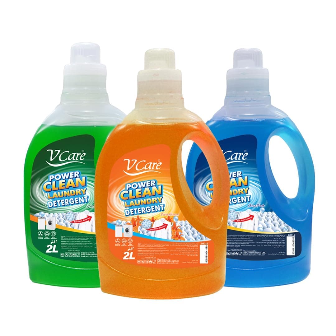Laundry Detergent Liquid | 2 Litre - Pack of 3 - Assorted |Advanced Cleaning Power | Long-Lasting Fragrance | Suitable for All Washing Machines