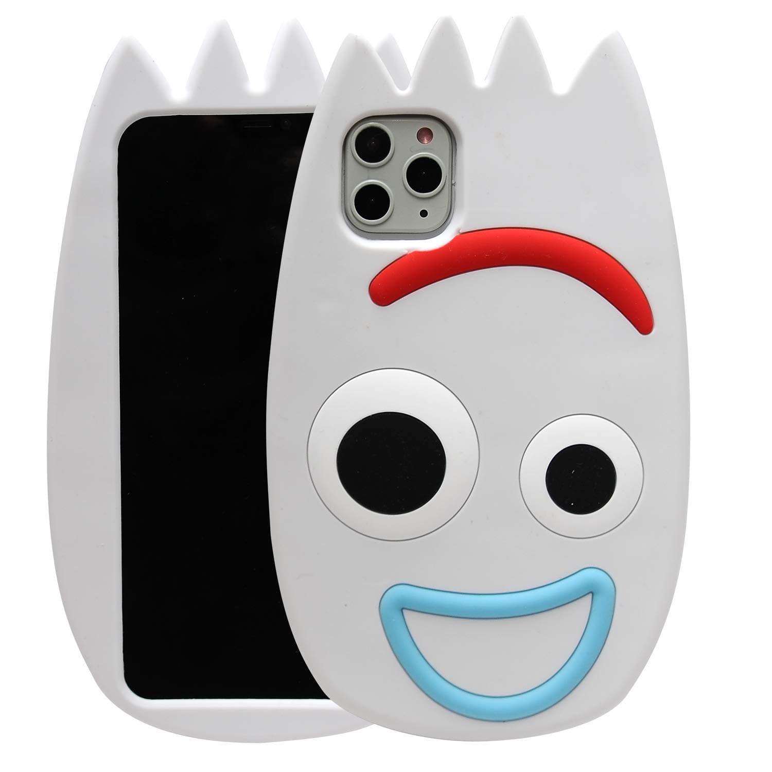 Cartoon Case for iPhone 11 Pro Max 6.5",Phenix-Color Cartoon 3D Cute Soft Silicone Rubber Protective Gel Back Cover,Animated Gift for Kids Girls (Forky, iPhone 11 Pro Max 6.5")