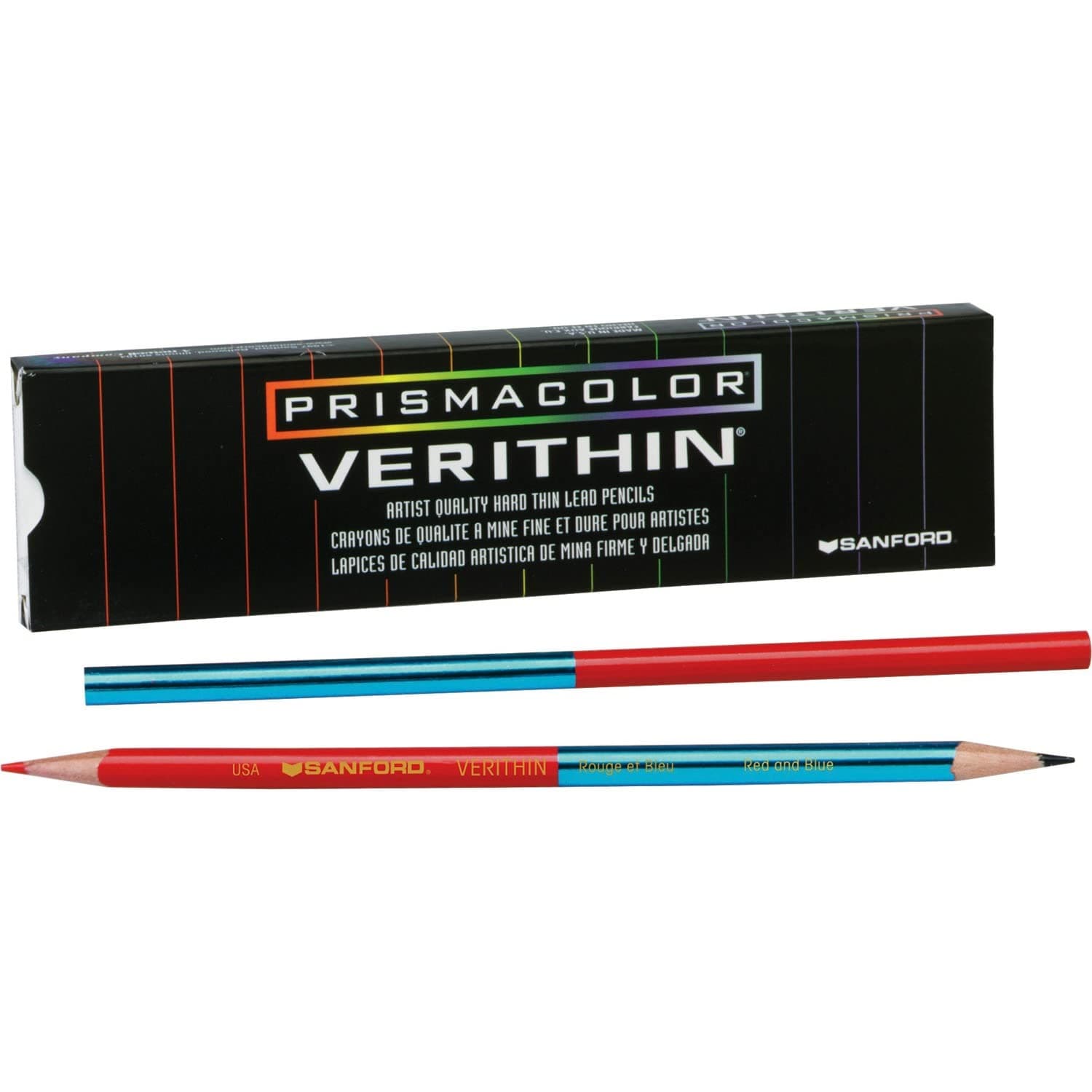 Verithin Colored Pencil, Red/Blue, 12 Count