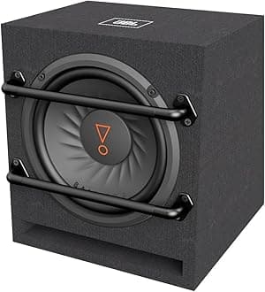 BassPro 8 active subwoofer 8 inch (200 mm), 100 W RMS / 240 W Peak, built-in amplifier, bass reflex, RCA & high-level inputs, bass boost, remote control, compact, powerful bass