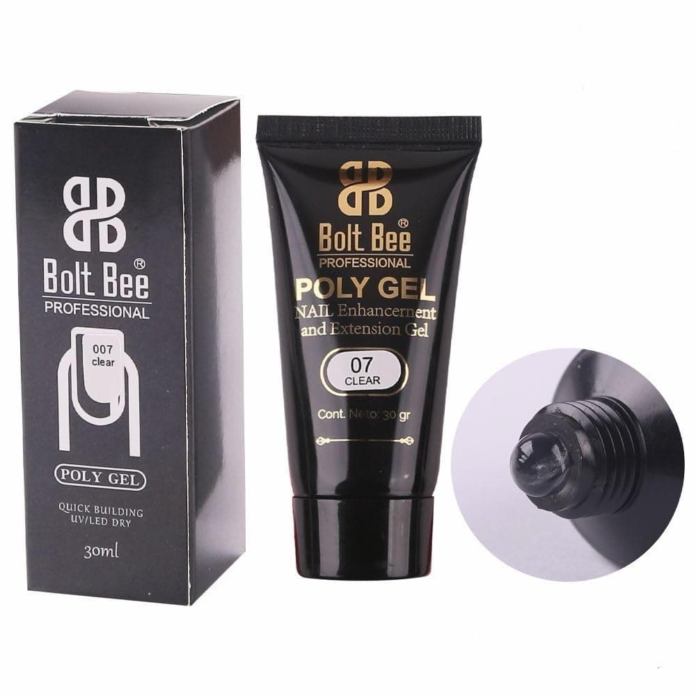 BOLT BEE 30 ML Polygel tubes Polygel For Nails Extensions Finger nail art Manicure Acrylic gel Varnish hybrid UV Poly gel- SHADE (CLEAR)