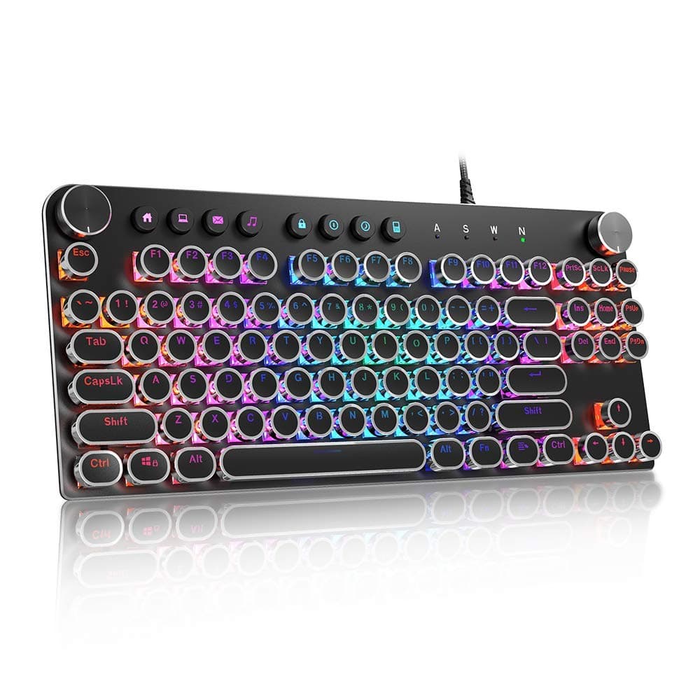 STOGA Mechanical Keyboard, Anti Ghosting Computer Keyboard, USB 2.0 Wired Retro Gaming Keyboard