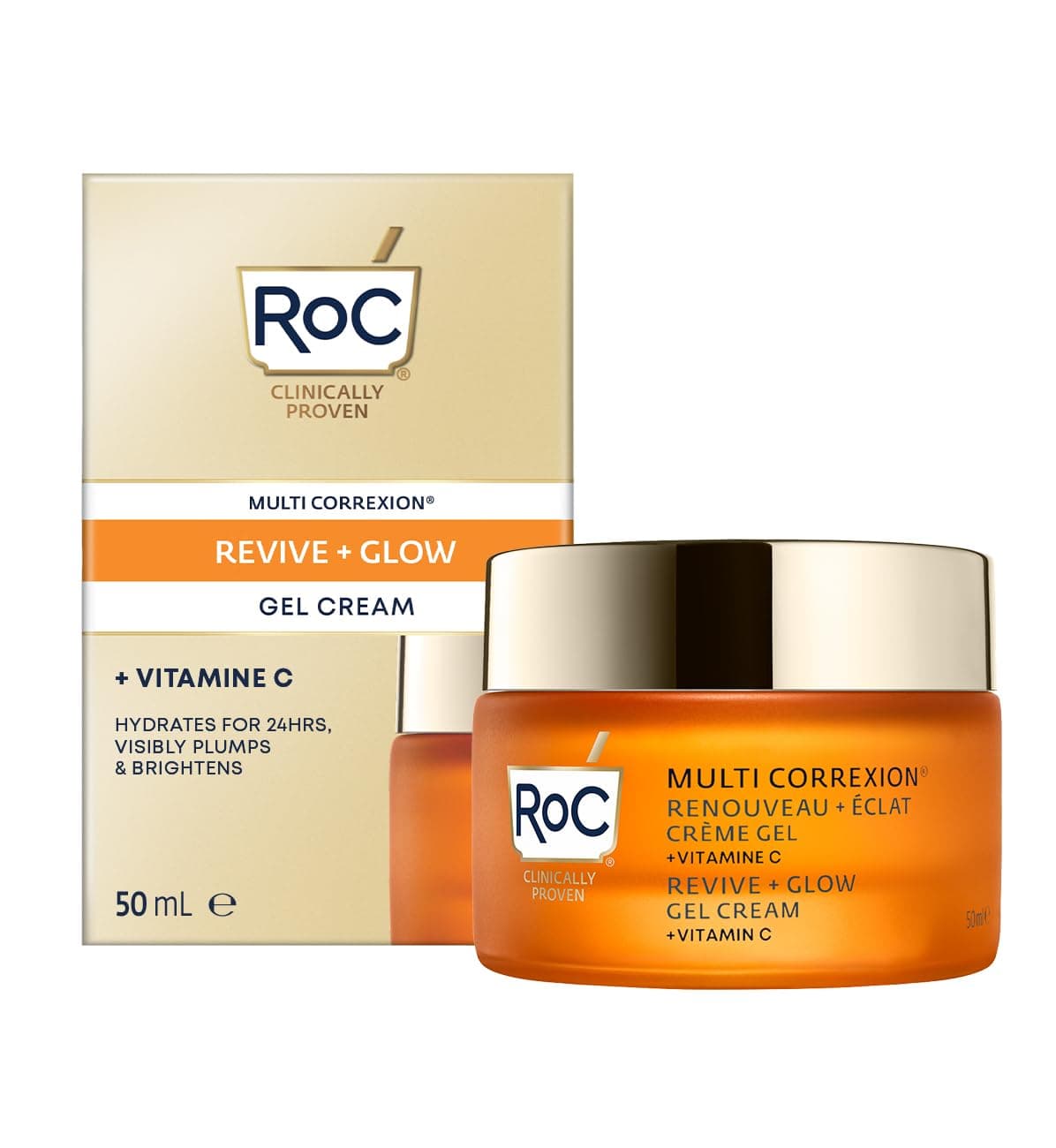 Multi Correxion Revive + Glow Gel Cream | Brightening Face Moisturiser with Vitamin C | 50 ml