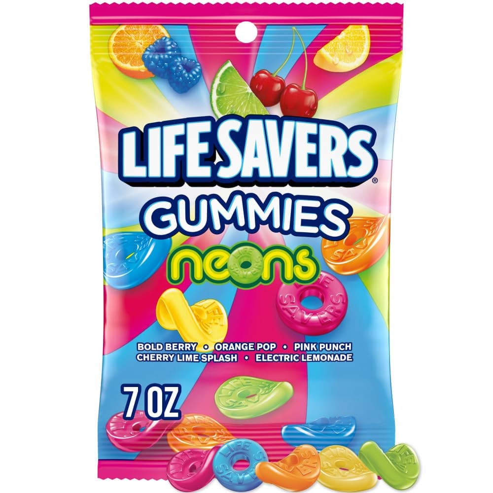 Neons Gummy Candy, 7 oz Bag