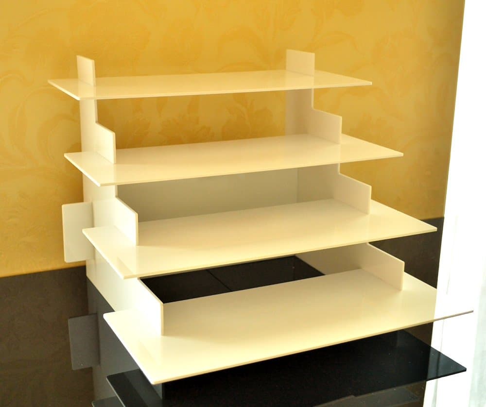 4 Tier Table Goods/Display Products/Retail Rack Storage Made of Acrylic Glass