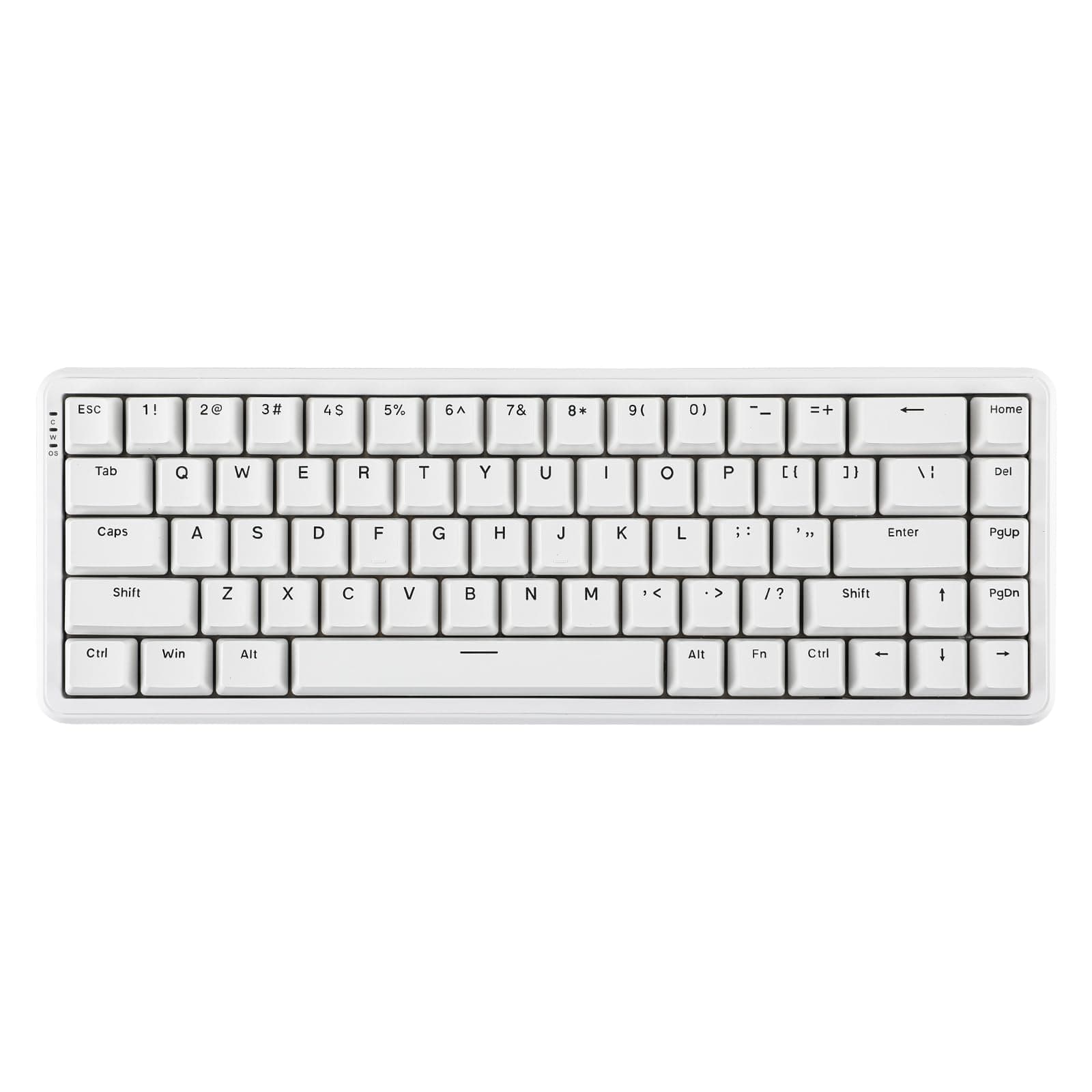 MechLands AK680 MAX Wired Gaming Keyboard with Hall Effect Switch, Rapid Trigger Magnetic Keyboard with 8K Polling Rate, Top Structure, RGB, QWERTY (White)