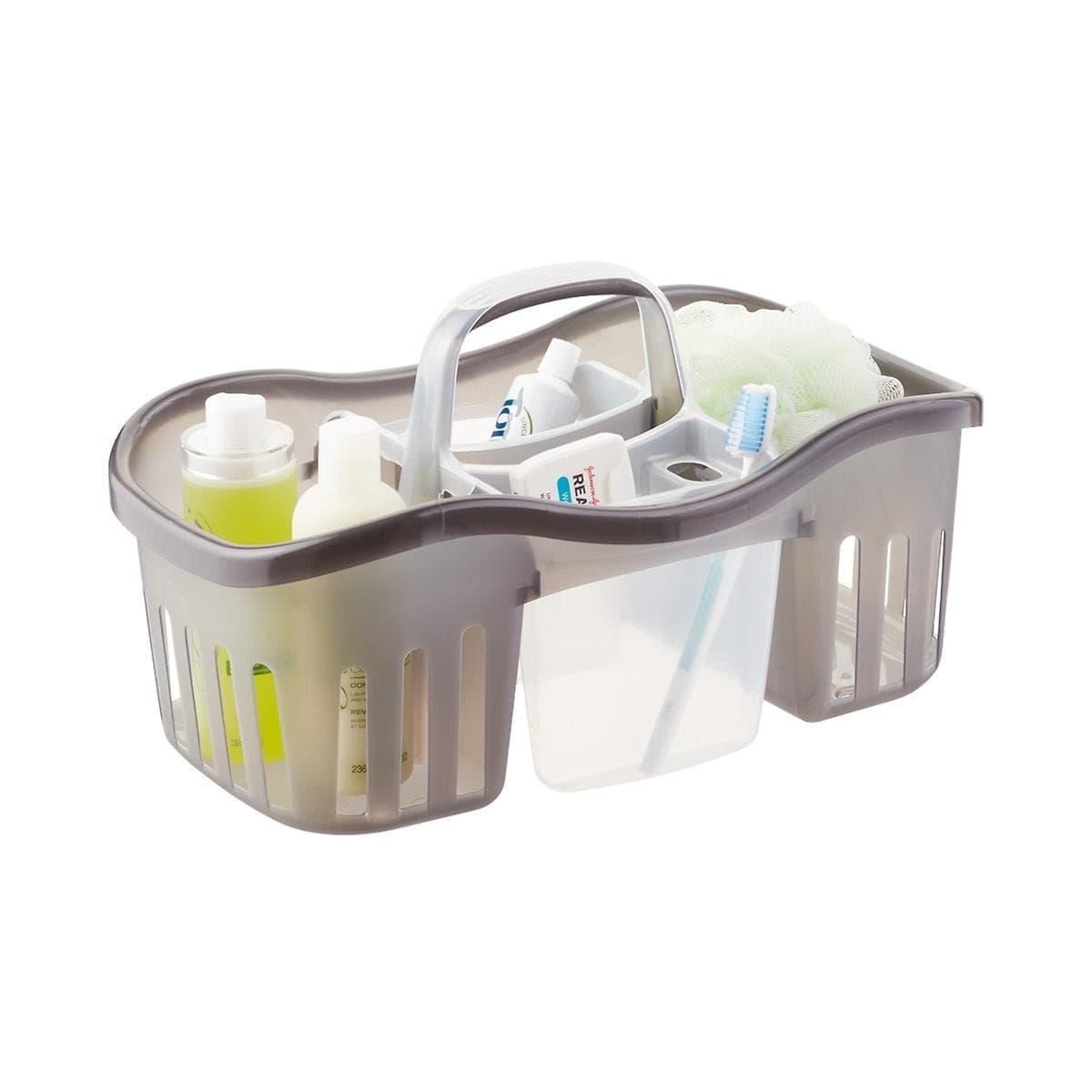 2-in-1 Interlocking Shower Tote in Charcoal