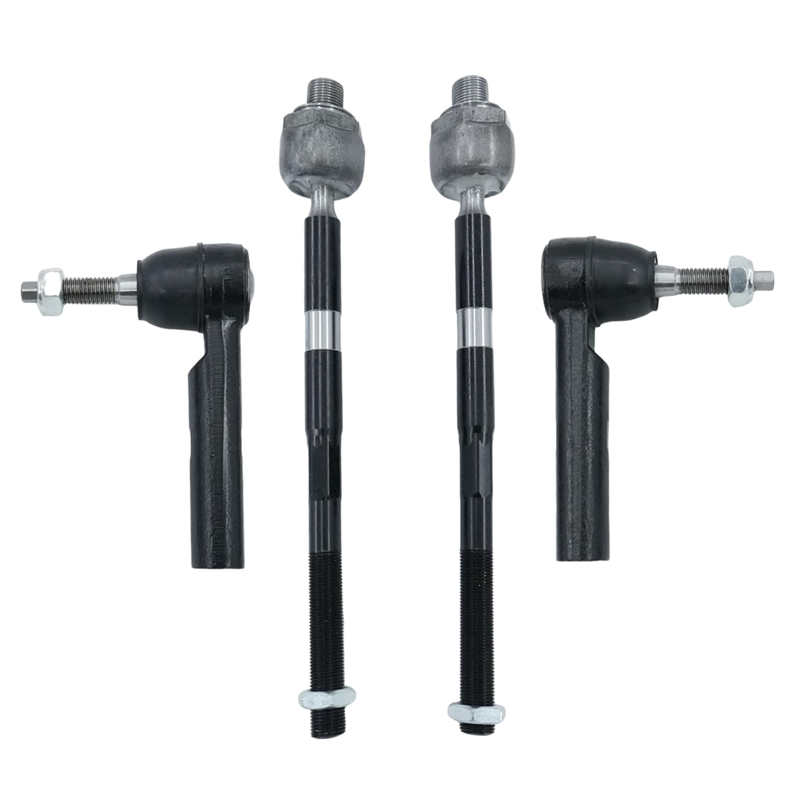 4PCS Front Inner Outer Tie Rod End Kit for Chevrolet Traverse 2009-2017, Buick Enclave 2008-2017, GMC Acadia 2007-2016, Acadia Limited 2017, Saturn Outlook 2007-2010 - ES800286 EV800572