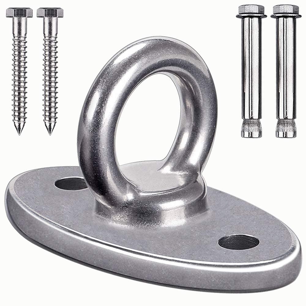 SELEWARESELEWARE 1000 lb Capacity Wall Ceiling Mount Bracket for Suspension Strap Trainer, Suspension Kit for Yoga Swing, Hanging Hardware for Battle Ropes, Woss Suspension, Olympic Rings, Gym Accessories