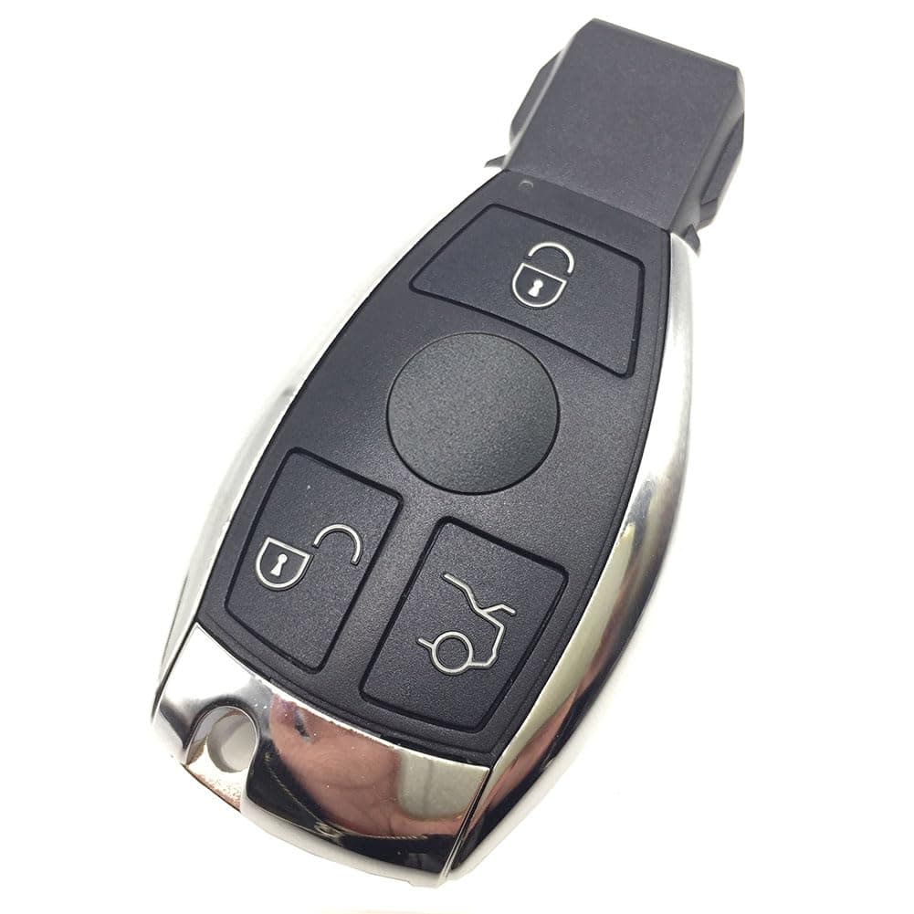 TEMREIPO 3-Button Replacement Entry Key Fob Case Shell for Mercedes-Benz W203, W210, W211 AMG, W204 C, E, S, CLS, CLK, CLA, SLK (ABS Material, Passenger Car)