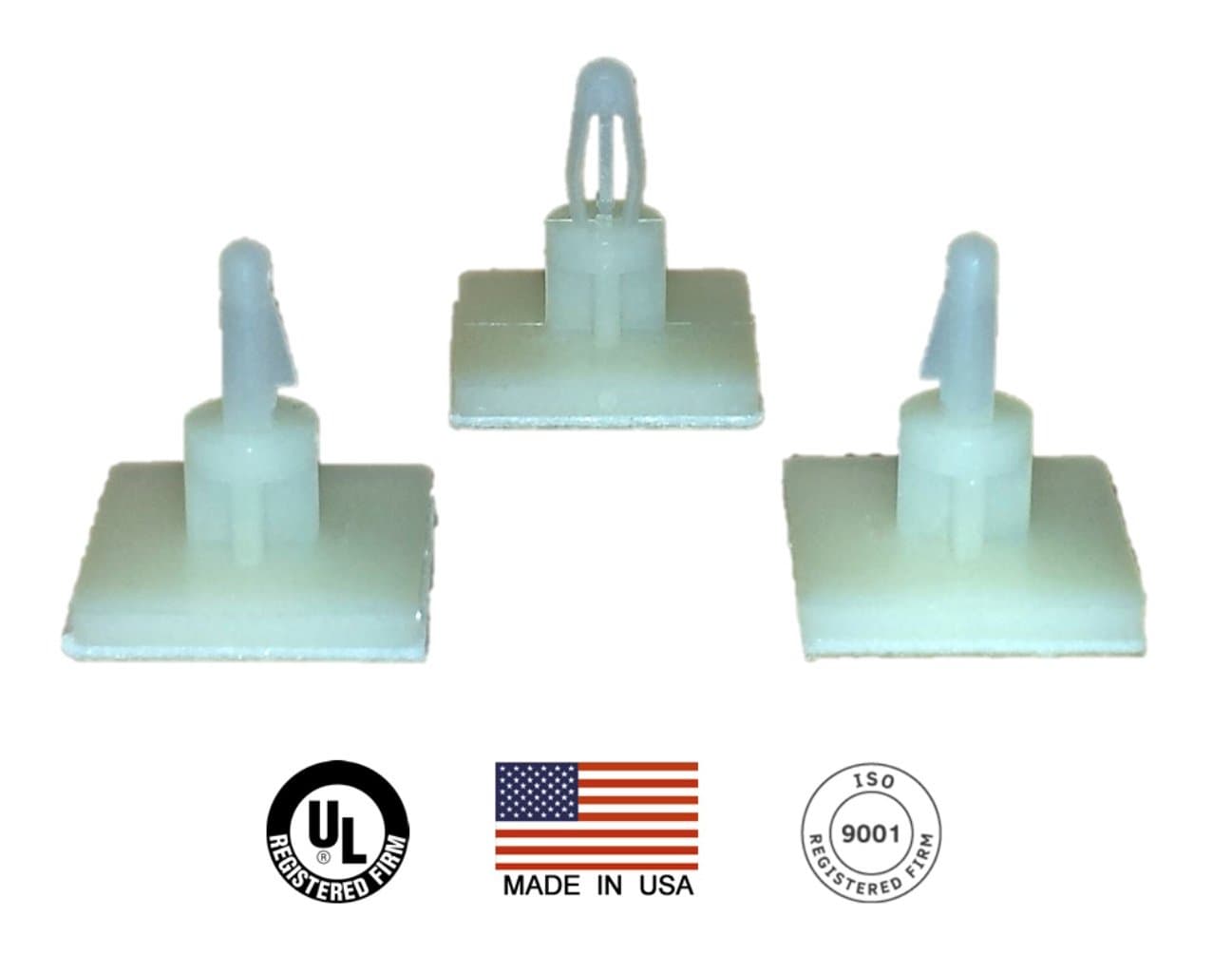 Adhesive Locking PCB Standoffs 24 pack (0.145"-0.156" Opening / 0.375" Height / 0.70" Base)