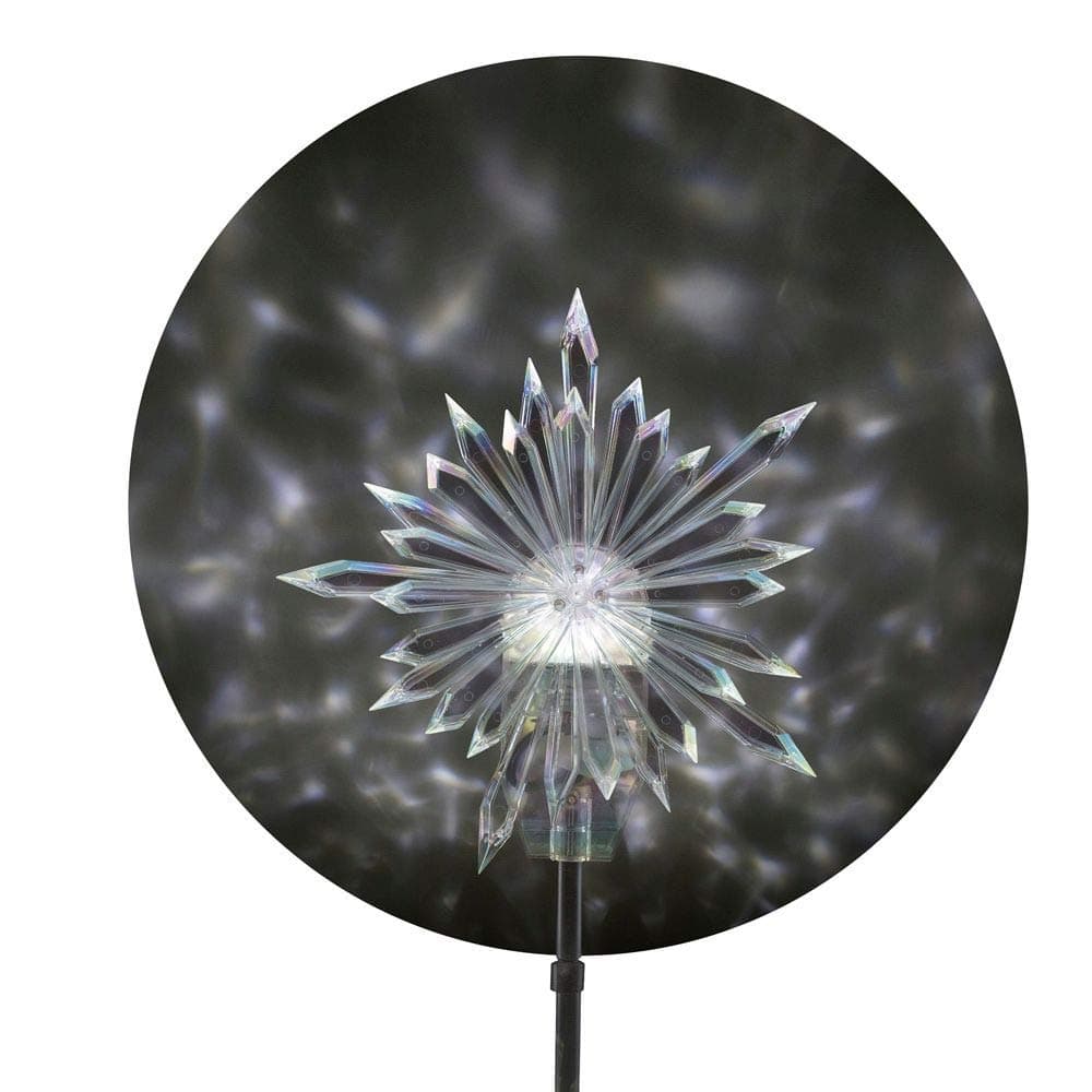 Lightshow LED Projection Kaleidoscope Tree Topper, White