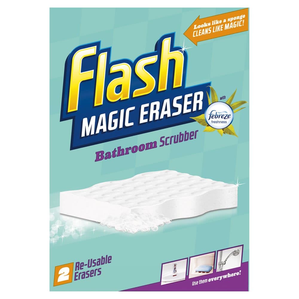 Flash Magic Eraser Household Cleaner Bathroom 2 per pack