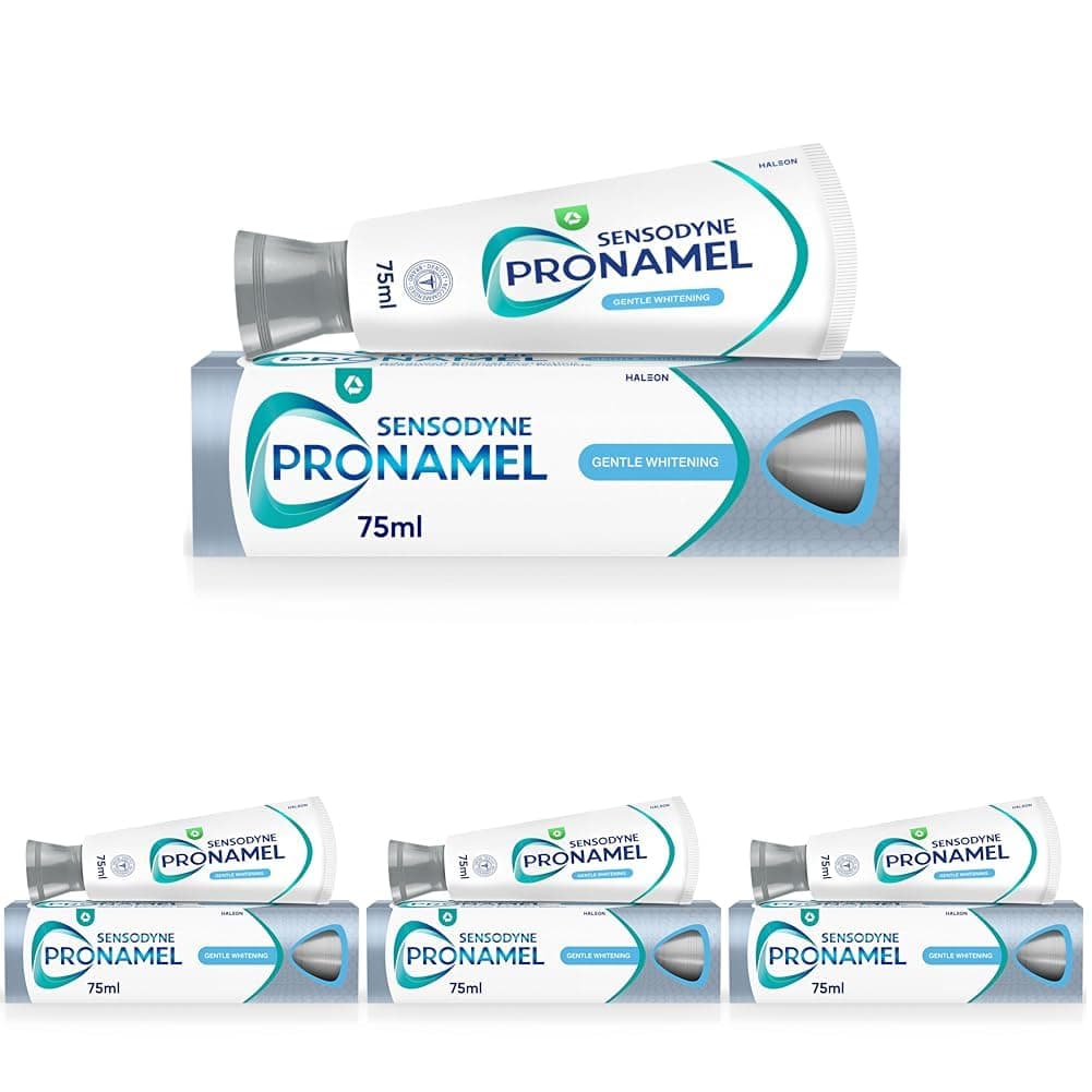 Toothpaste Enamel Care, Gentle Whitening Toothpaste, Mint Flavour, Pack of 4 x 75ml