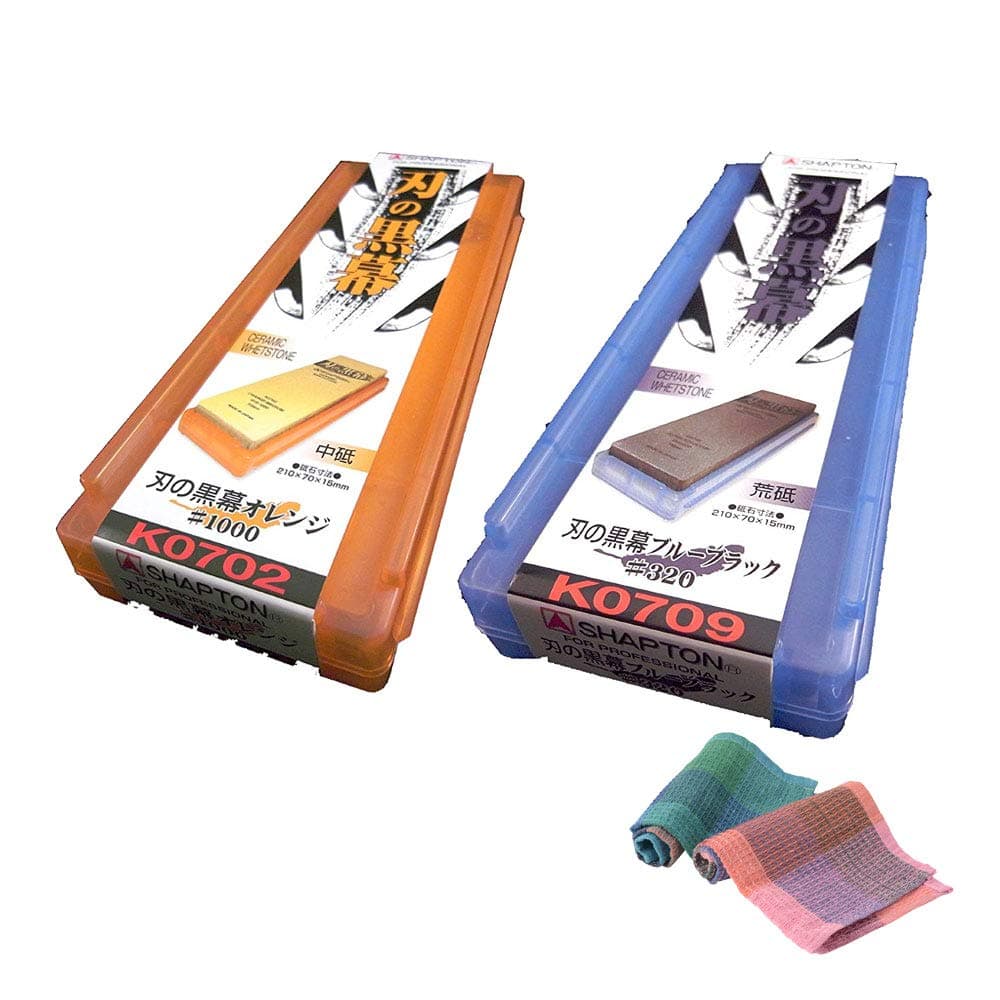 ShaptonPro Sharpening Stones #320 #1000 , Kitchen Cloth