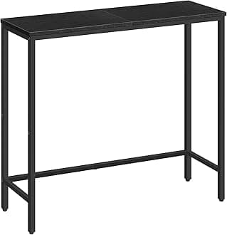 HOOBRO Narrow Console Table for Living Room, Small Entryway Table for Hallway, Black Console Table Entrance for Foyer, Bedroom, Slim Behind Sofa Table Long Hall Table, Black EBK75XG01
