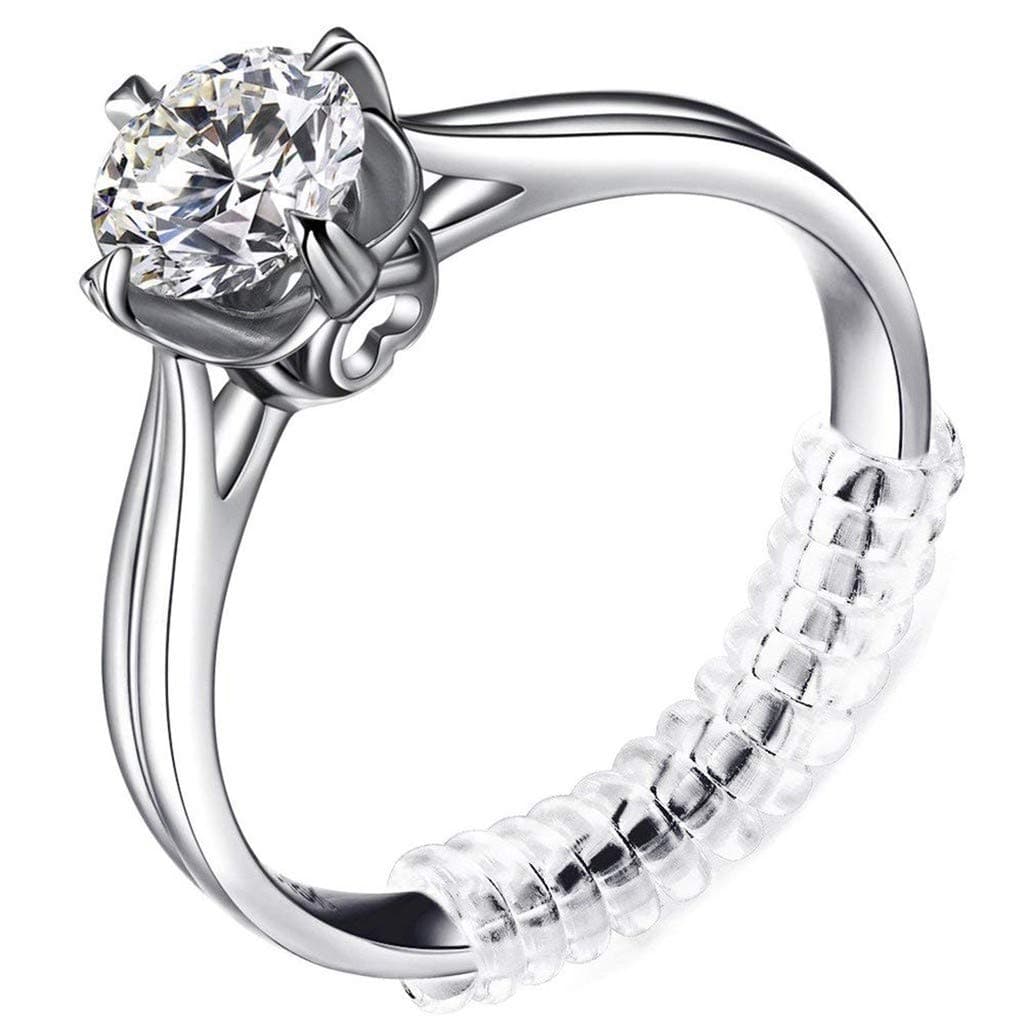 JHFUH 15Pcs Ring Size Adjuster with 3 Sizes Clear Ring Sizer Resizer Transparent Telephone Coil Fit for Loose Rings