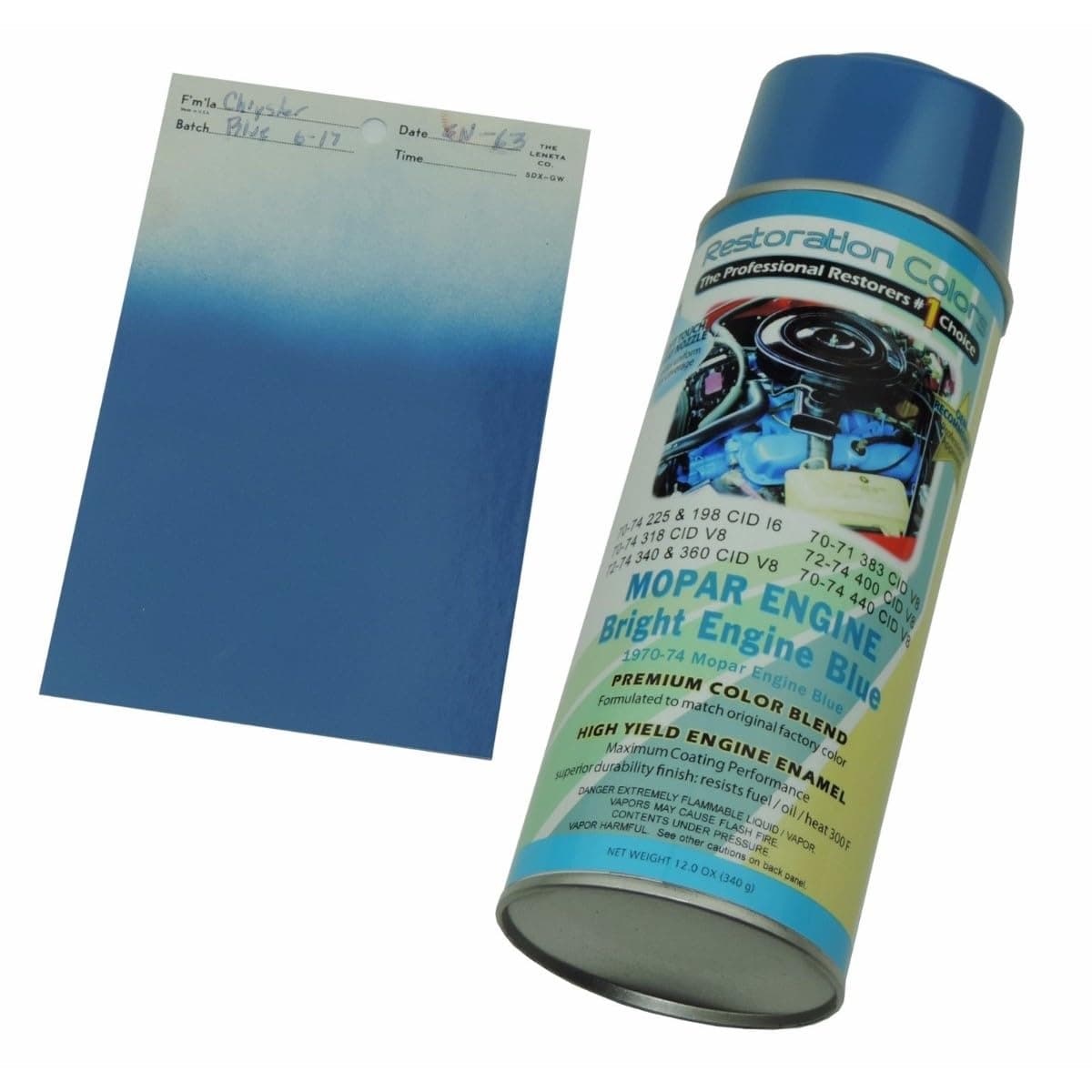 Compatible with 1970-1974 Mopar Bright Blue Engine Spray Paint 1pc