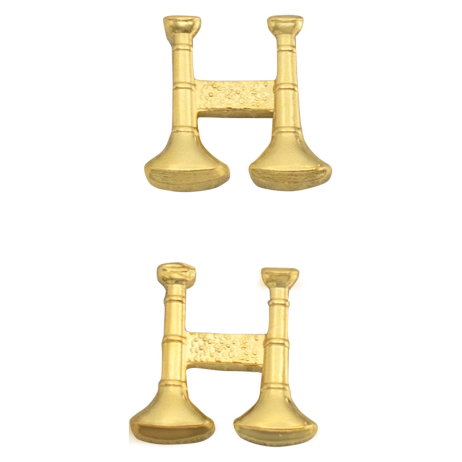 Smith & Warren Two Parallel Fire Bugle Insignia Gold Finish